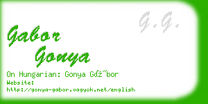 gabor gonya business card